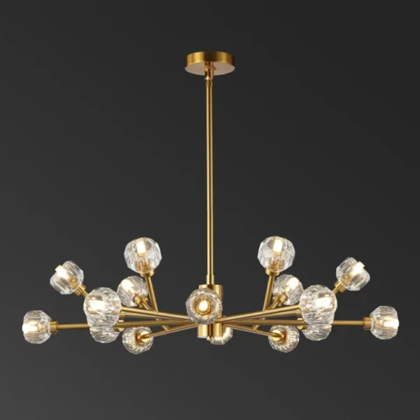 18-Light Crystal Accent Sputnik-Style Chandelier