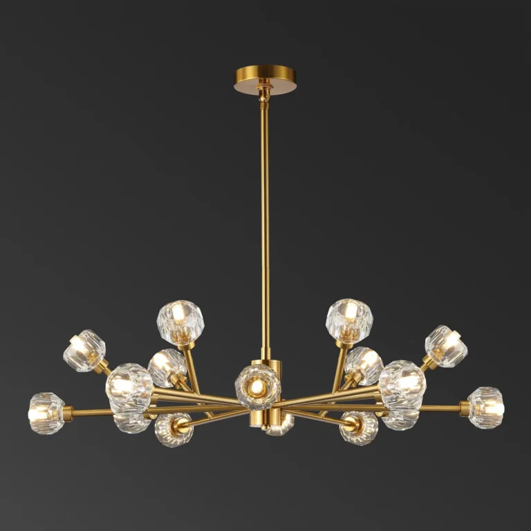 18-Light Crystal Accent Sputnik-Style Chandelier