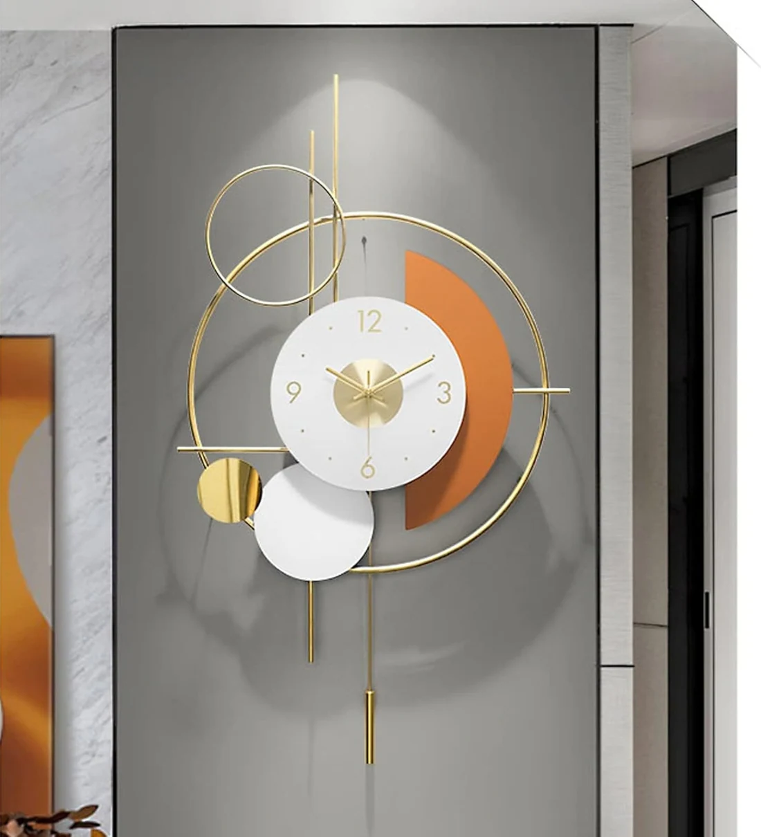 Abstract Design Metal Wall Clock