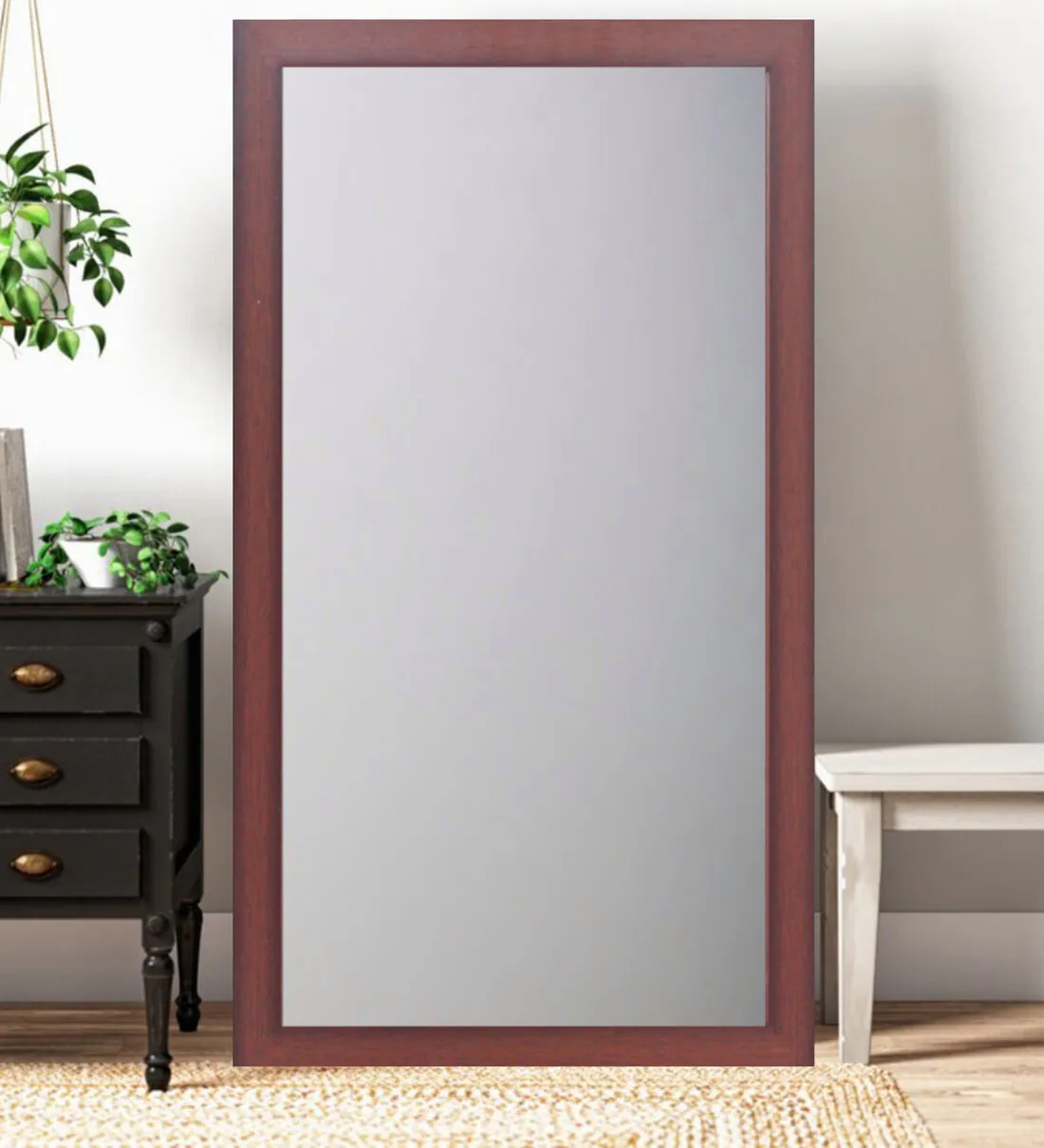 Brown Glass Fort Floor Mirror